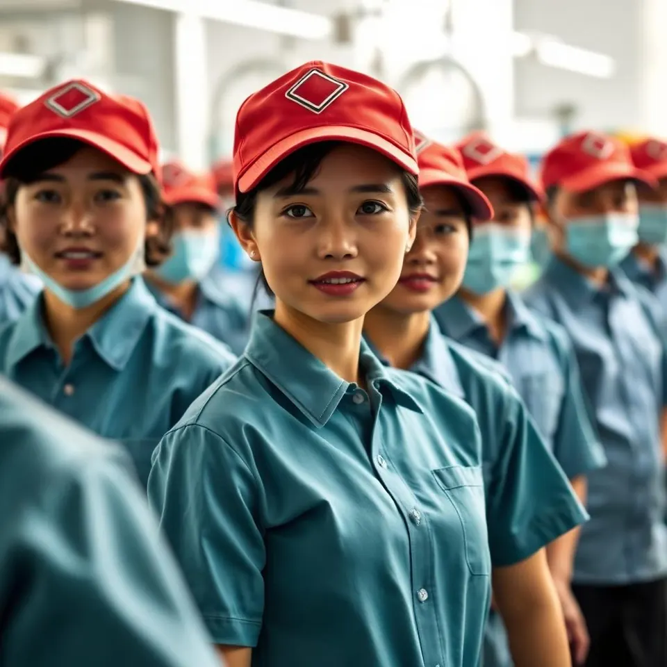 Nhóm công nhân trong nhà máy